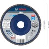 Bosch 2608607338 125 mm 40 Grit Metal Flap Disc