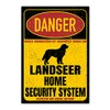 Landseer Sign Danger Security System Door Sign Dog Sign Warning