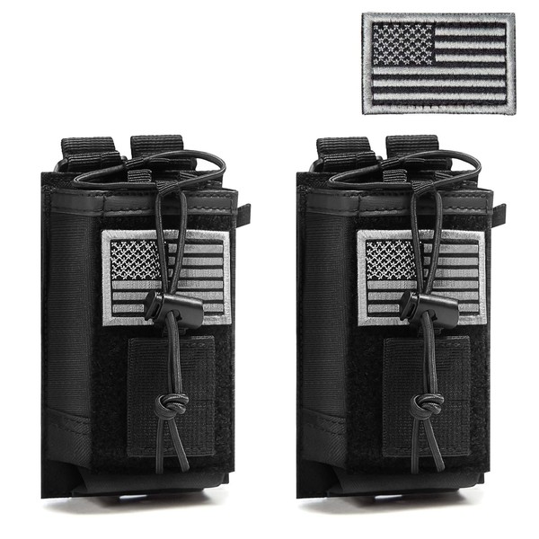 2 Pack Tactical Radio Holder Radio Case Molle Radio Holster