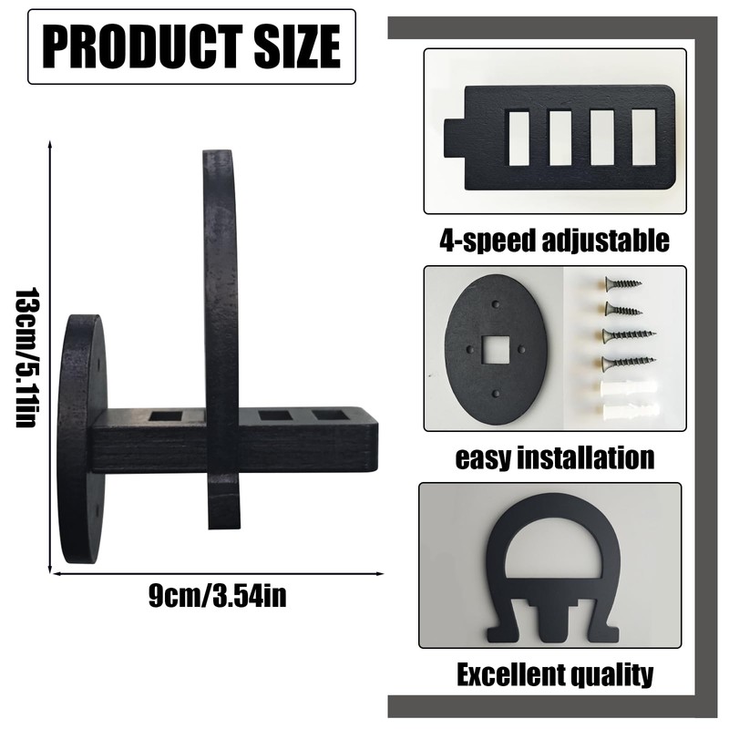 2 Pack Adjustable Cowboy Hat Rack Holder, Wooden Cowboy Hat