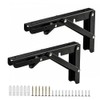 Folding Shelf Brackets 12Inch, 2pcs Folding Table Brackets Drop Leaf