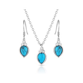 Montana Silversmiths Turquoise Western Inspired Jewelry Set (Tip of the Iceberg)