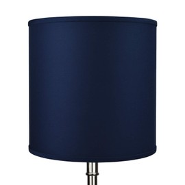 FenchelShades.com 14" Top Diameter x 14" Bottom Diameter 14" Height Cylinder Drum Lampshade USA Made (Navy Blue)
