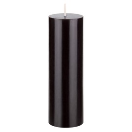 Mega Candles 1 pc Unscented Solid Black Pillar Candles, Hand Poured Premium Wax Candle 2 Inch x 6 Inch, Home Décor, Spas, Weddings, Occasions, Party, Centerpieces, Holidays, Vigils, Prayers