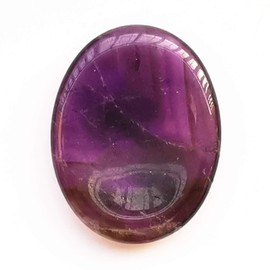 Manekieko Natural Amethyst Crystal Thumb Worry Stone, Stress Relax Healing Reiki Crystal Bag Palm Stones
