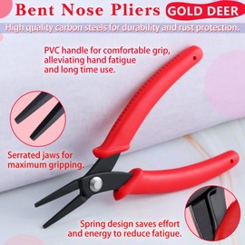 GOLD DEER Flat Mouth Lead Pliers, Flat Pincers, Accessories, Flat Pincers, Handicrafts, Flat Pliers, Knurled Radio Pliers, Small Flat Pliers, Forged Radio Pliers, Precision Pliers, Micro Yatco, Mini