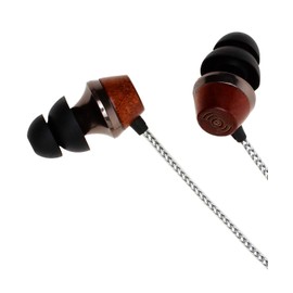 Symphonized ALN 2.0 Premium Genuine Wood in-Ear Noise-isolating Headphone, Earbud, Earphones with Innovative Shield Technology Cable and Mic (Silver)