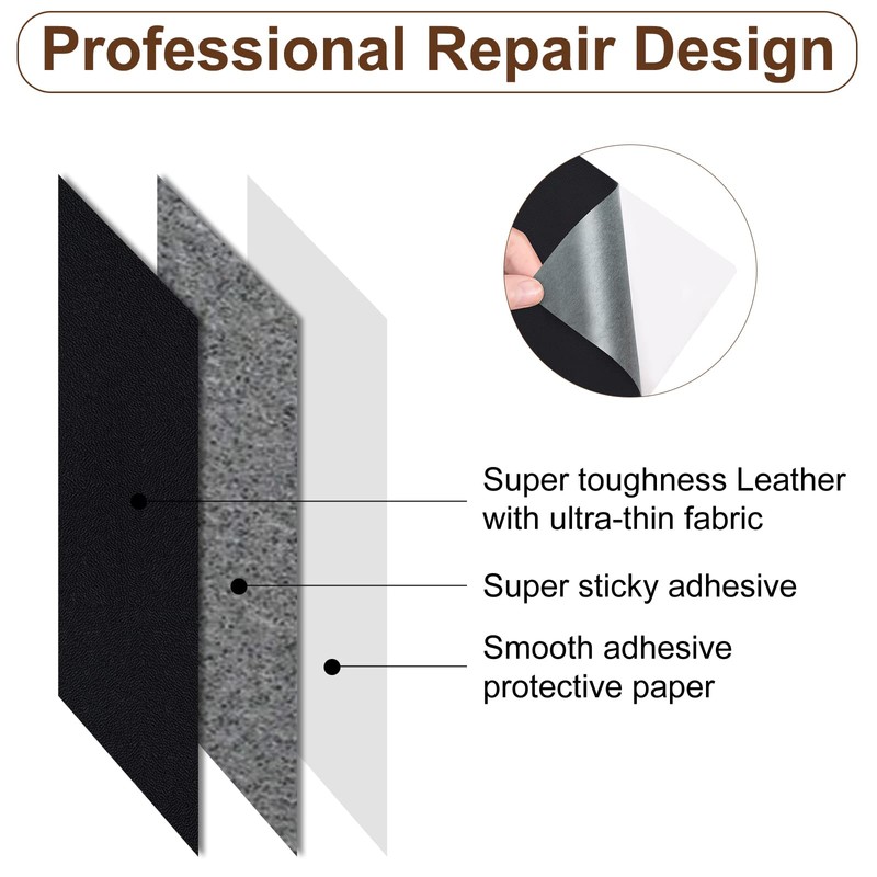 Numola Leather Repair Patch 8×11 inch Self-Adhesive Leather Repair Tape,