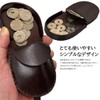 Men's Pigskin Leather Coin Purse Compact Horseshoe Mini Palm Size