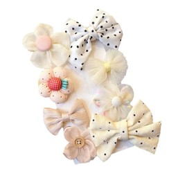 YIOLIBJF 8 Pcs Hair Bows Decorative Duckbill Hairpins Fashion Duckbill Hair Clips for Children Girl Long Short Hair