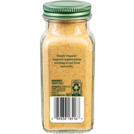 Simply Organic Garlic Powder, 3.64-Ounce Jar, Pure A-Grade Organic Garlic, Dried & Ground, Kosher, No ETO, Non GMO
