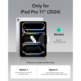 ESR ESR Ascend for iPad Pro 11 Inch 2024(M4), iPad Pro 11(5th Gen) Keyboard Case with Trackpad, Magnetic Detachable Keyboard with Backlit Keys, Fully Landscape Stand, Black