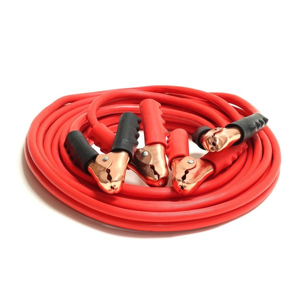 25-Foot 1/OTT Red Tangle Free Rubber Battery Booster Jumper Cables