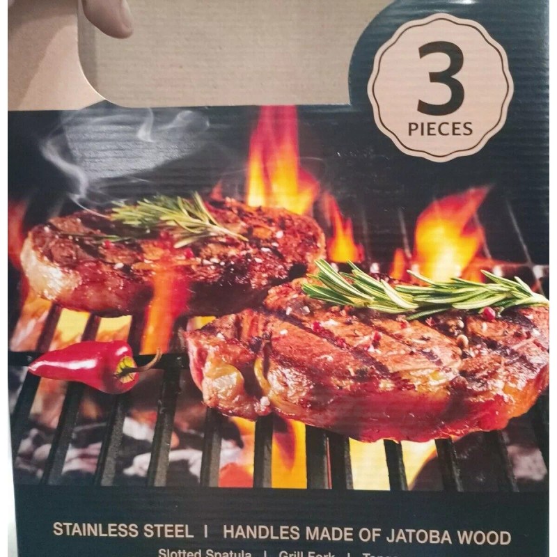 Tramontina 3 Piece Stainless Steel BBQ Tool Set