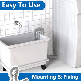 Adjustable Washing Machine Washer Drain Hose Holder Hook, Laundry Tub Hose Guide Clip, Universal Utility Sink Hose Clamp, 304 Stainless Steel