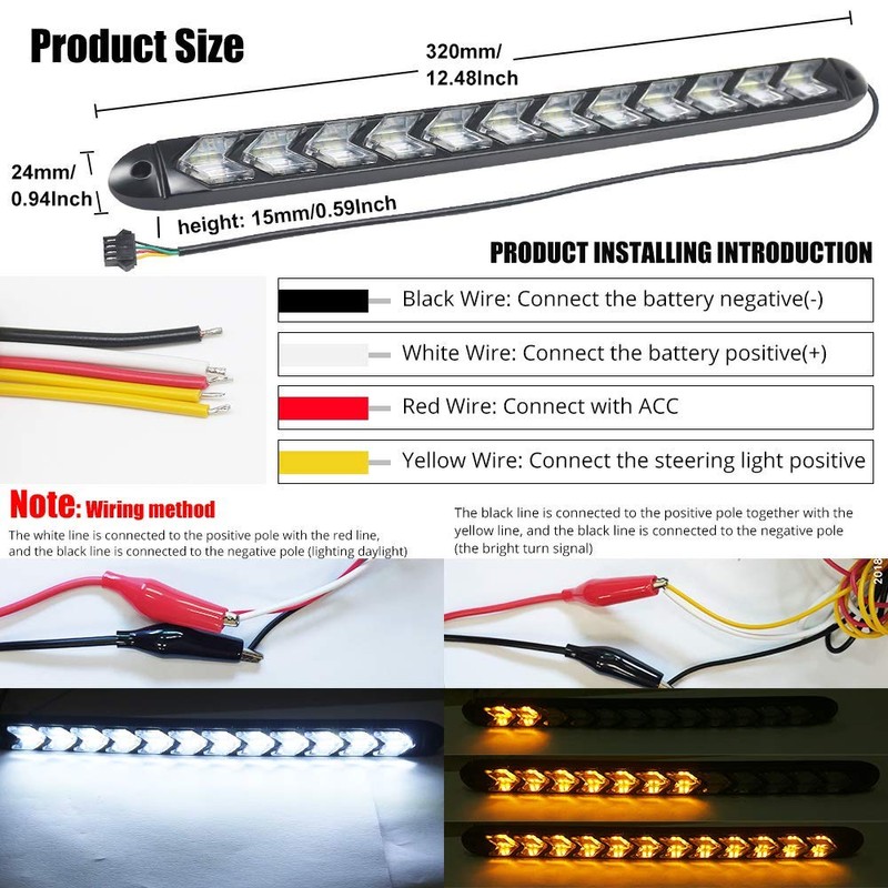 SOCAL-LED 2 tiras de conmutación LED DRL de flecha de