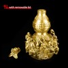 BRASSTAR Golden Brass Bagua Gourd Wu Lou Statue 7.5”(H) Feng