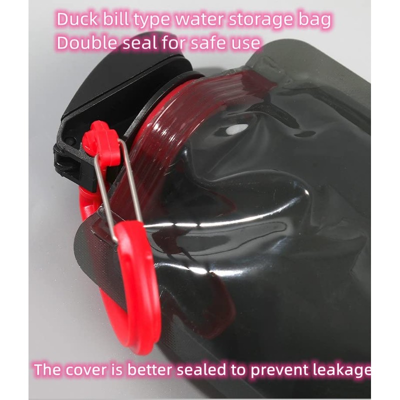 Foldable Water Bottle With Carabiner - 2Pcs Flexible Drinking Water