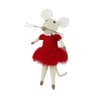 Heaven Sends Wool Mouse in Dress Christmas Decoration