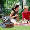 HYBDAMAI Picnic Basket for 4 with Waterproof Picnic Blanket and