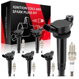 SCITOO 6 ignition coils with 6 iridium Spark Plugs for Toyota Solara Sienna 2004-2008 3.3L V6 UF506
