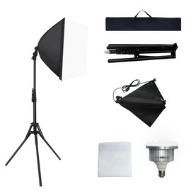 LDGHO Photo Studio Softbox Lighting Kit, 16 x 16 inches, 5500K LED Bulb, Continuous Lighting for Video/Photography (RGX0021)