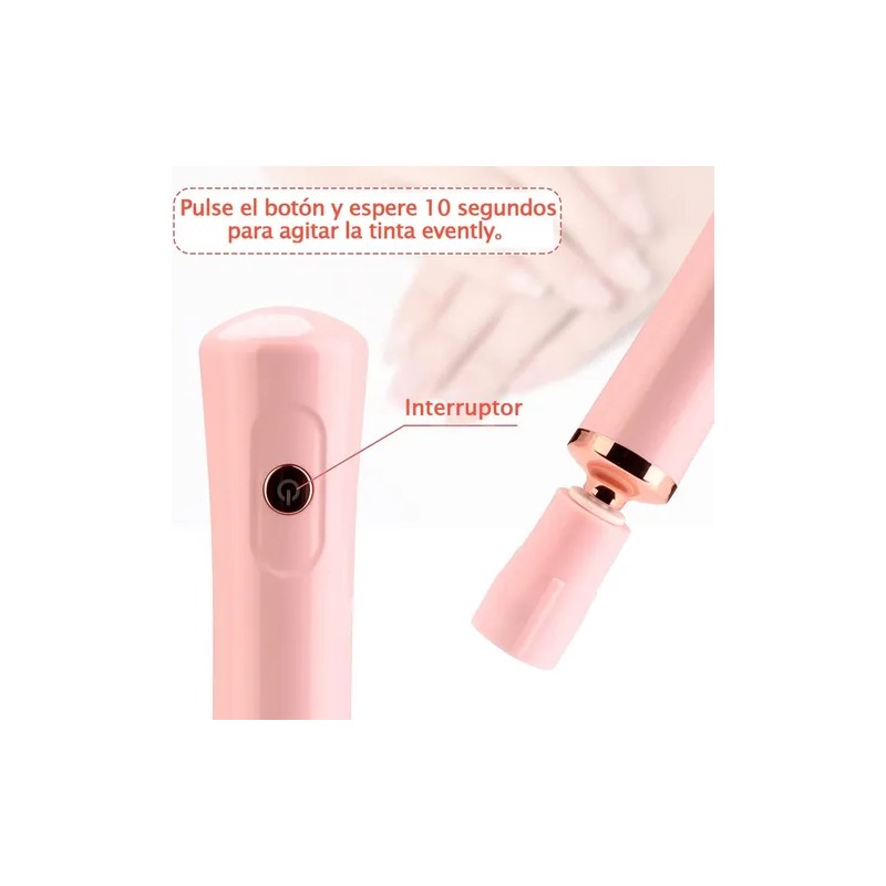 Agitador De Pegamento De Pestañas Eléctrico Portátil Rosa