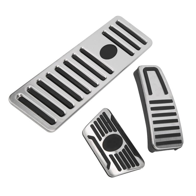 3pcs Accelerator Brake Pedals Foot Rest Plate Waterproof Fireproof Replacement