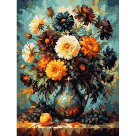 Entongstar Paint by Numbers Kit for Adults, Kids, Beginner Artists (Flower Pattern)