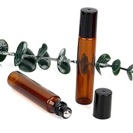 Perfume rollerball roll-on empty bottle 10ml rollerball container brown empty bottle / 향수 롤러볼 롤온공병 10ml 롤러볼용기 브라운공병