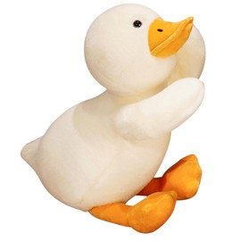 Duck Plush Toy Doll Stuffed Toy Cushion Cute Duckling, for Children and Cuddly Toy Lovers Gift (60 cm, White)