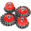 4pcs Twist Knot Wire Brush Set Kit, Fit for 115mm