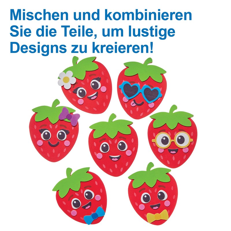 Baker Ross FN175 Strawberry Mix & Match Magnet Sets -