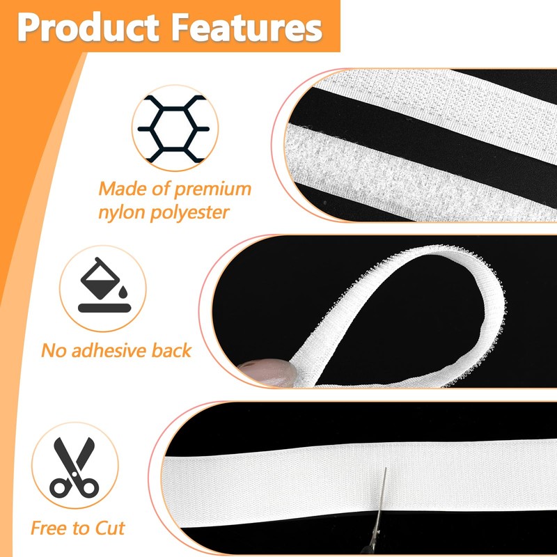 Hopton Set Di Nastro In Velcro Per Cucire, Chiusura In