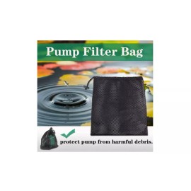 georglasko_8 Pump Filter Netting Barrier Mesh Bag Pond Black Large Filter Netting 18" x 18.5"