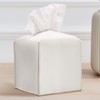 Tissue Box Cover, PU Leather Square Tissue Box Holder with