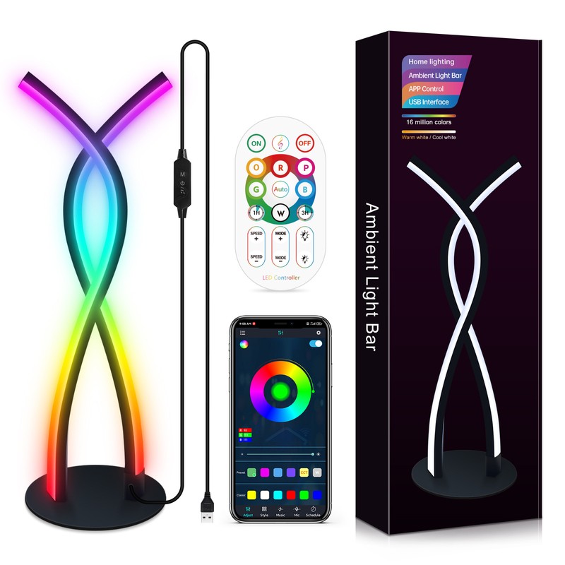 Smart Bedroom Bedside Lamp Tabletop Desk Lamp with APP and