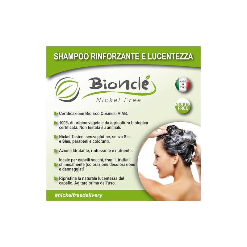Stärkendes und glänzendes Shampoo für häufigen Gebrauch - Nickelfrei und