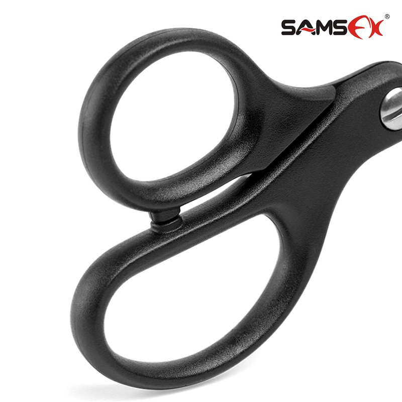 SAMSFX Fishing Braid Scissors Serrated Fishing Scissors with Hook Sharpener