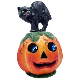 CAT-Black ON Pumpkin Each
