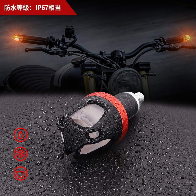 Aoling Motorcycle Turn Signal LED 12V for Grip End Handlebar