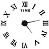 DIY Wall Clock Roman Numerals Frameless Mirror Surface Wall Clock