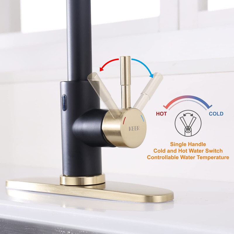 Touchless Faucet with Pull Down Sprayer, Motion Sensor & Soap