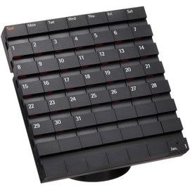 永久カレンダー デートブロック・ヨコ DYK-BL・ブラック