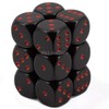 Chessex DND Dice Set D&D Dice-16mm Opaque Black and Red