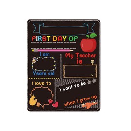 SHINEOFI 1PCS First Day of School Chalkboard Double Sided Sign Back to School Board 1st Photo Prop for Kids Preschool Kindergarten