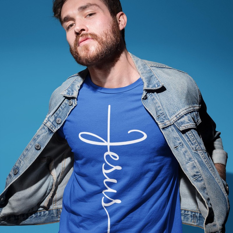 Shop4Ever Jesus Cross T-Shirt