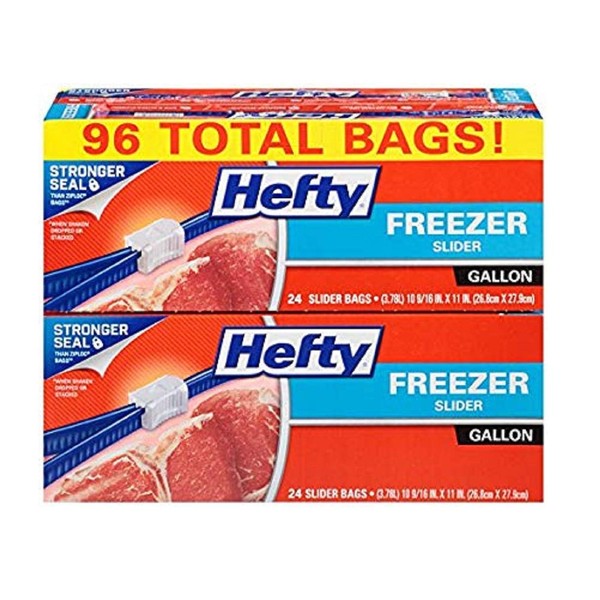 Hefty Slider Storage Bags, Gallon Size, 96 Count