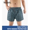 YESWEL Men's Incontinence Underwear Washable Reusable Boxer Briefs with Front