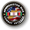 Afghanistan War Combat Veteran 3D Domed CAR Emblem Badge Sticker
